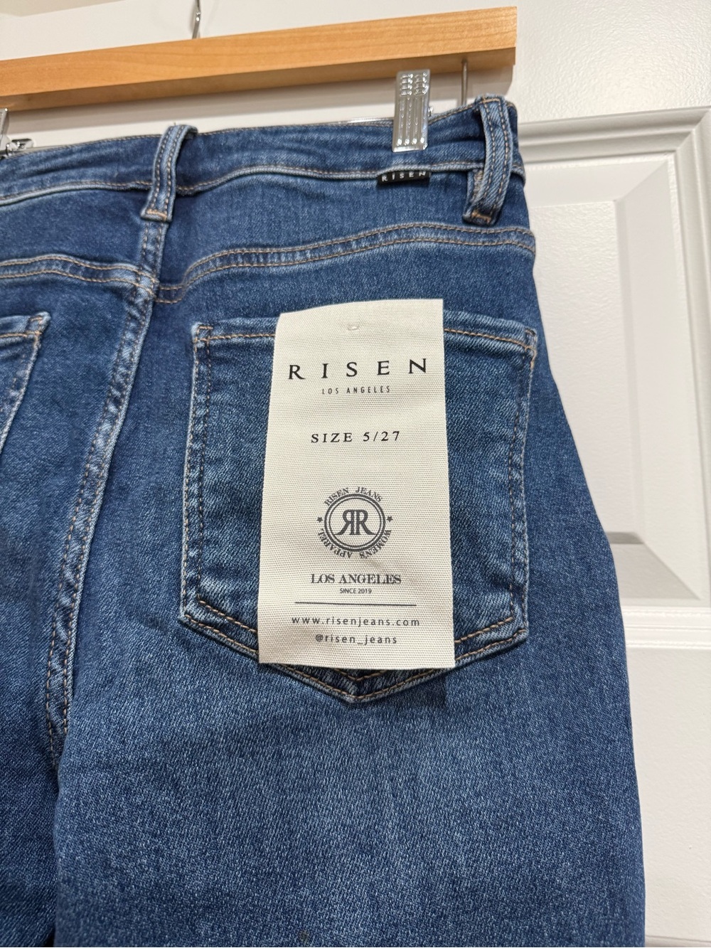 Women's Blue Flare Jeans - Tummy Control Risen Jeans